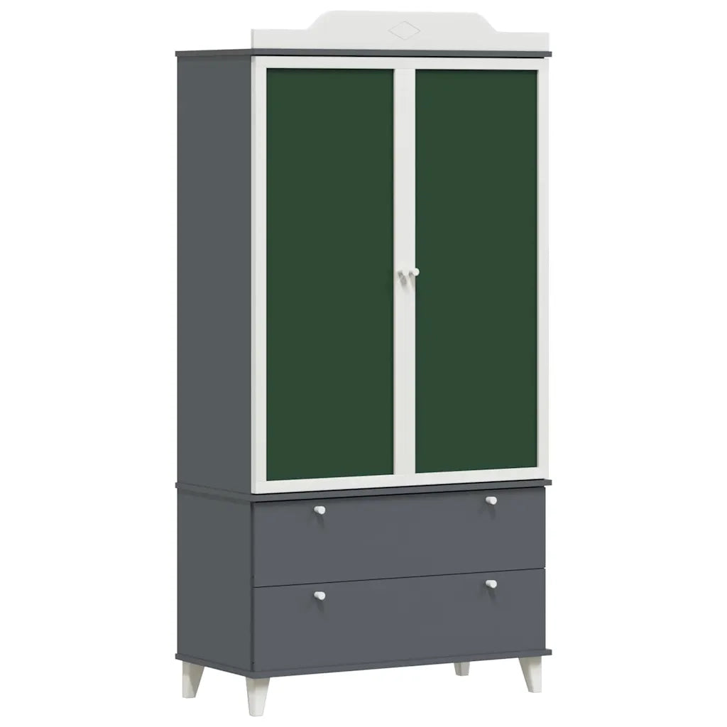 Armadio con Lavagna ROROS Grigio e Bianco 90 x 45 x 180 cm CFW4043294