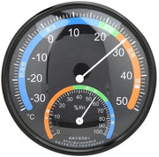 Termometro e Idrometro Preciso - Display Circolare - Vetro Curvo - Umidità Interna - Installazione Flessibile - Misura Temperatura ± 2 °C - Misuratore di Clima