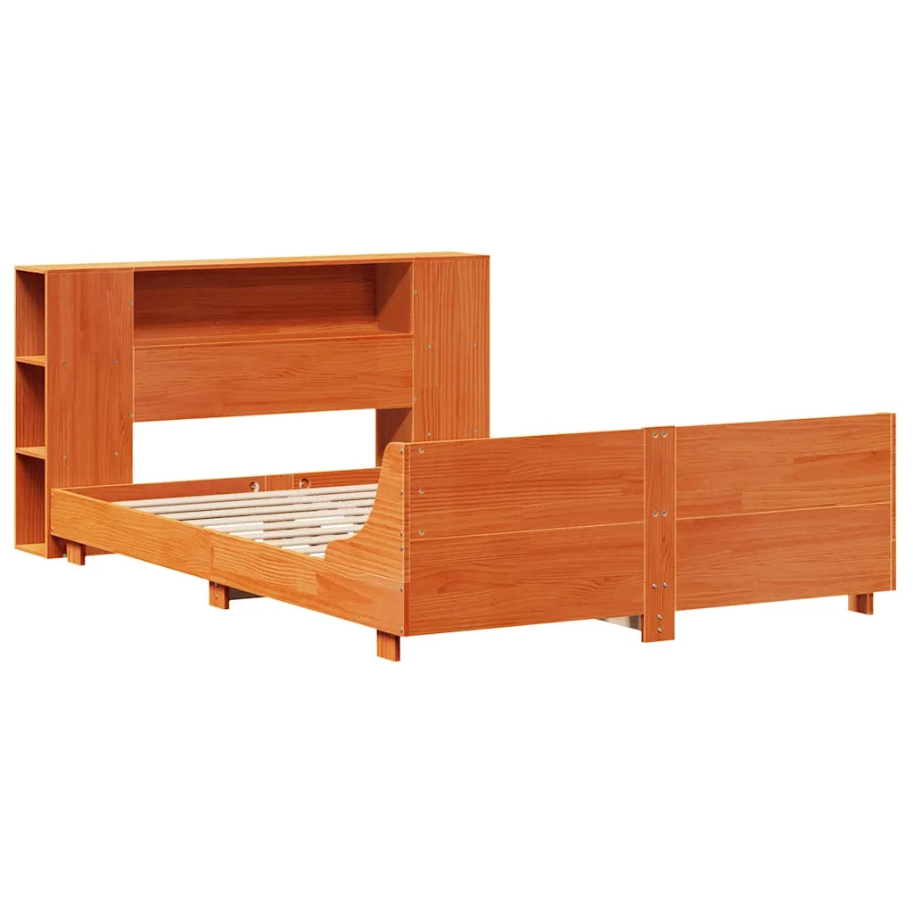 Giroletto senza Materasso Marrone Cera 150x200 cm Legno di Pino 3323649