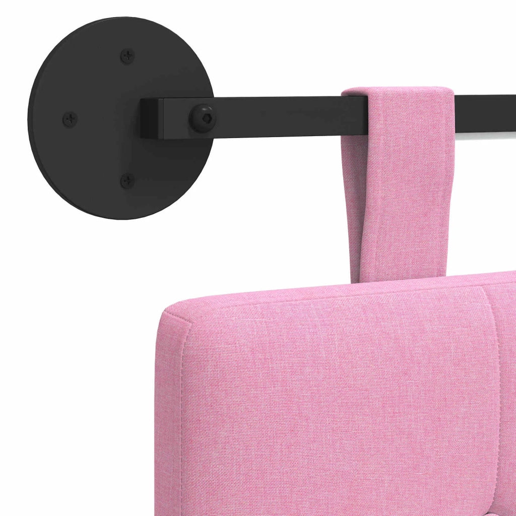 Testiera | Testata sospesa Con luce LED Rosa Tessuto