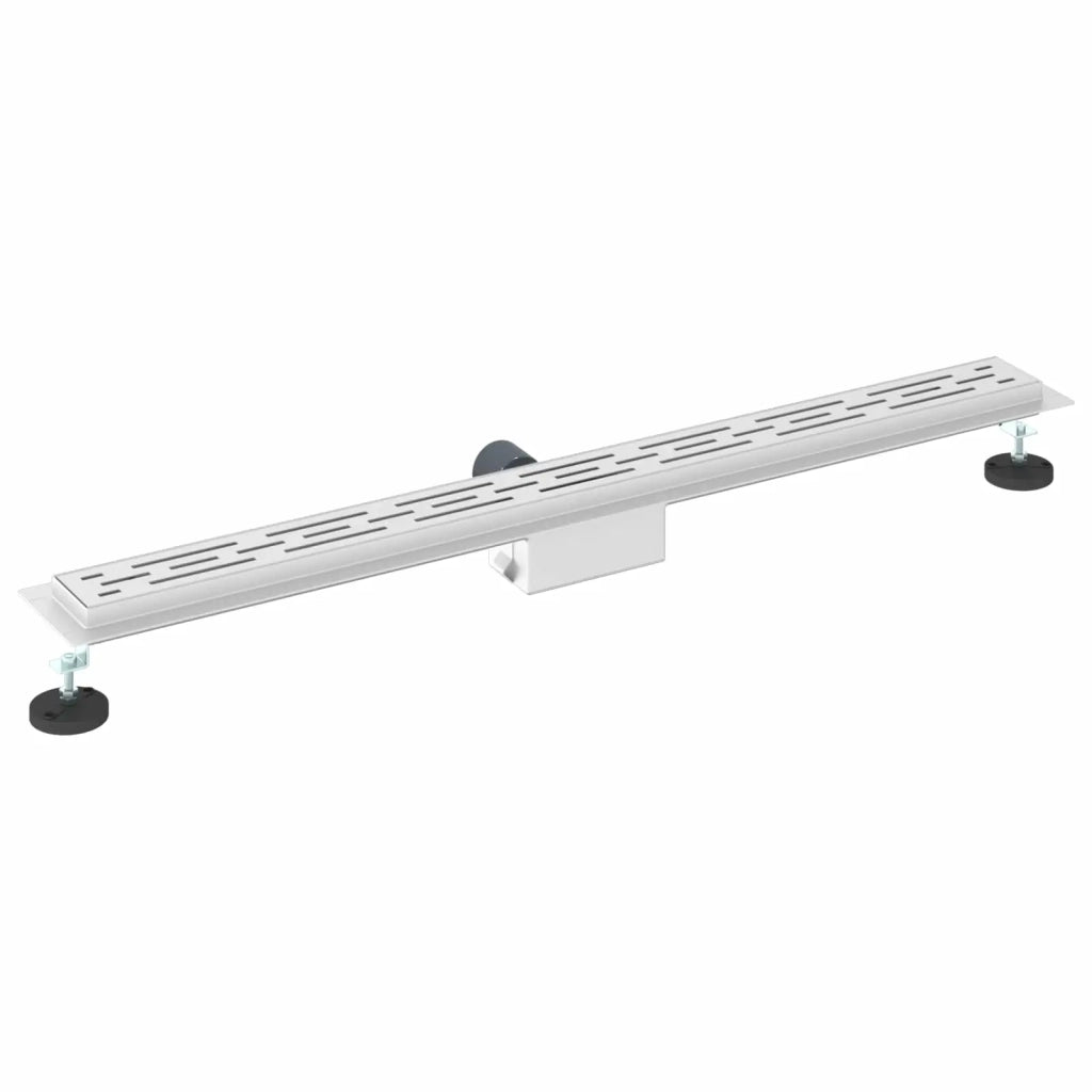 Drenaggio doccia con design a striscia Argento 100 cm CFW9934282