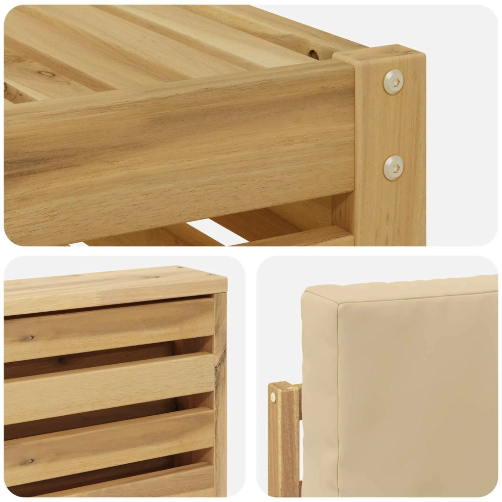 Set di divani da esterno 6 pcs Bianco e Beige 3392283