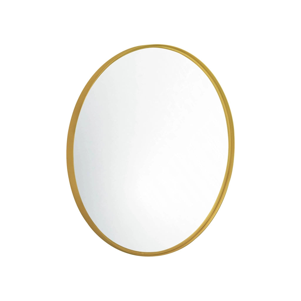 Specchio rotondo in metallo, 60cm, oro