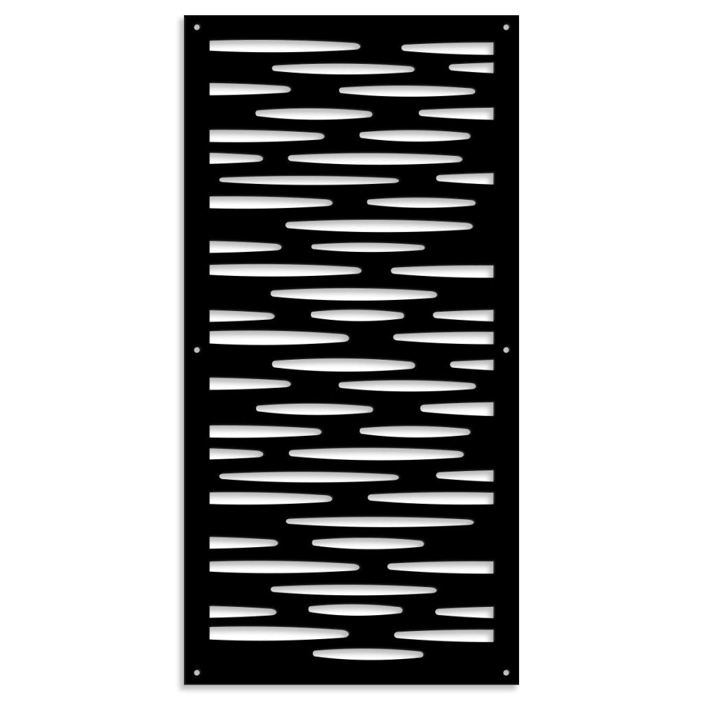 PUDDLE - Pannello in PVC traforato - Parasole Colore: nero, Misura: 47x94 cm