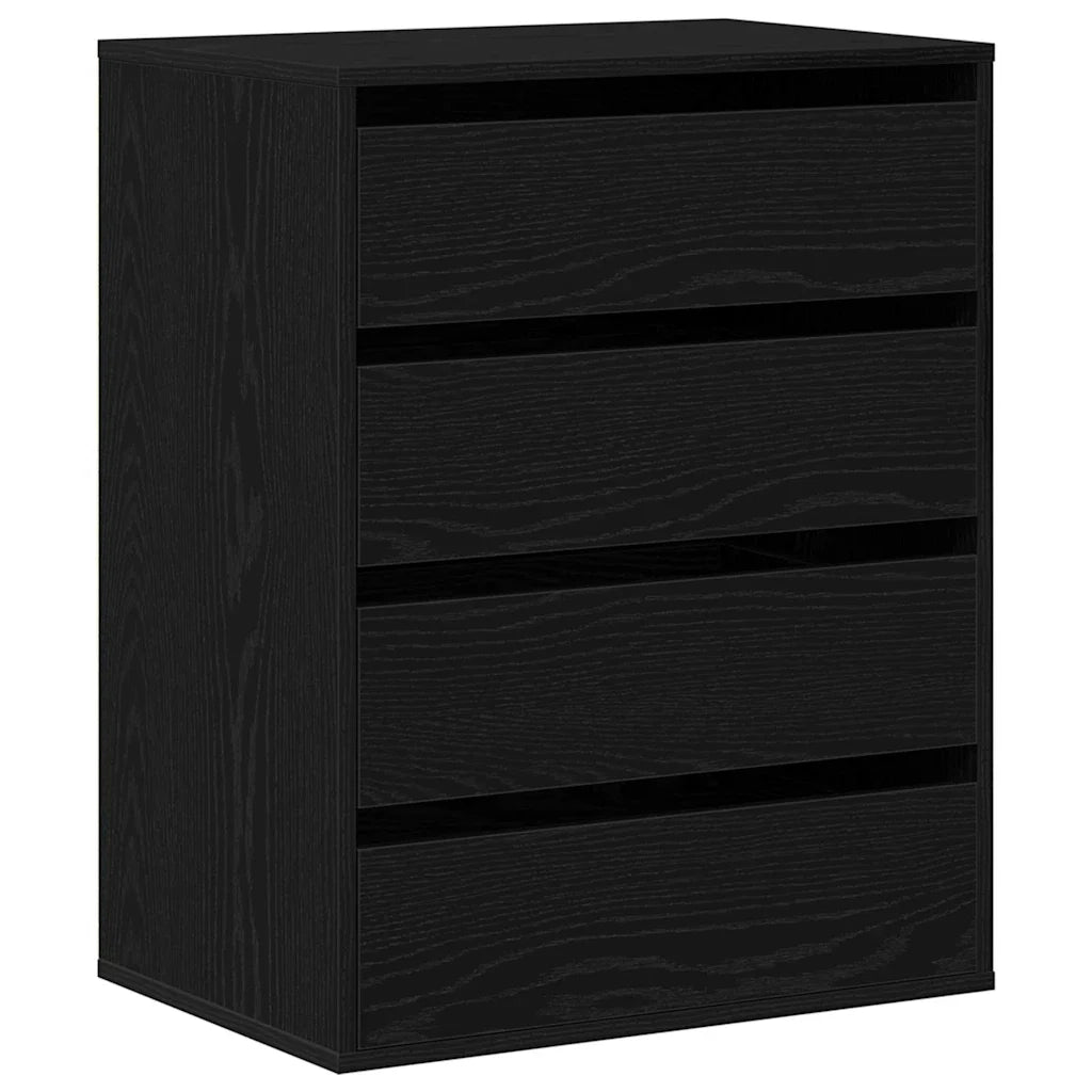Mobiletto a cassetti moderno per un'organizzazione ottimale 60 x 41 x 76 cm legno composito nero 02_0052158