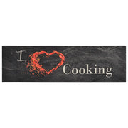 Tappeto da Cucina Lavabile-Tappetino da Cucina Nero Cucinare 45x150 cm Velluto