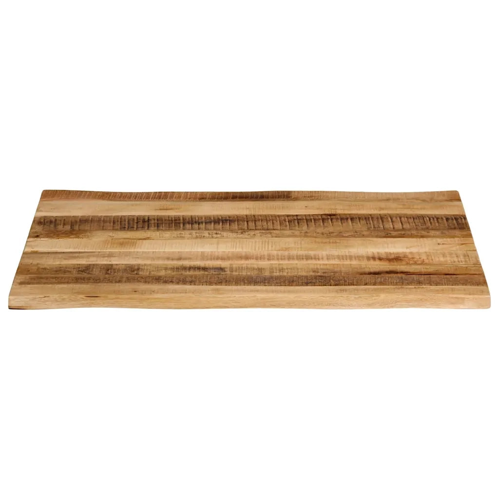 Piano Tavolo | Superficie Tavolo | Piano Scrivania Bordi Vivi 110x80x3,8 cm Legno di Mango Grezzo