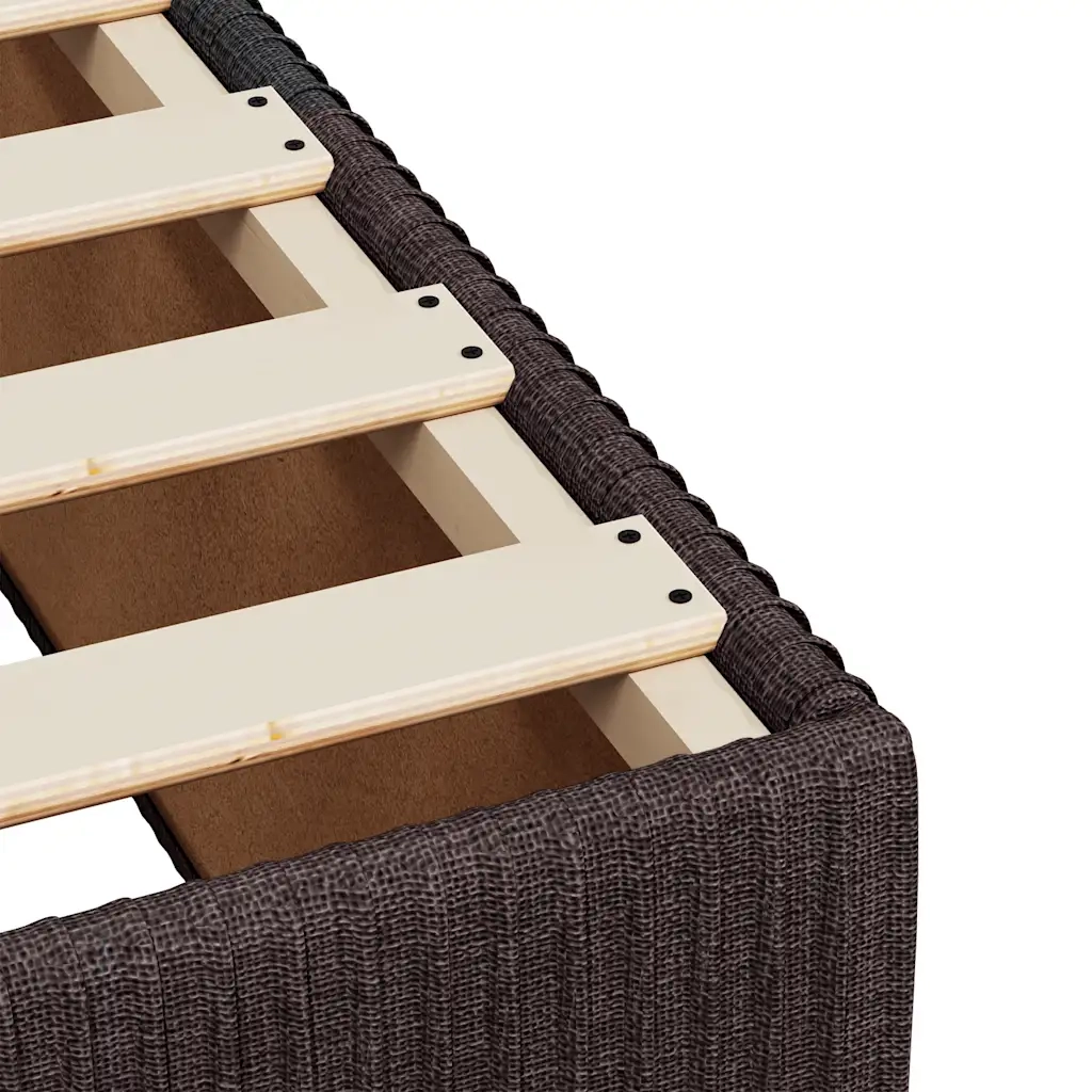 Letto singolo | Letto per adulti | Giroletto senza Materasso Marrone Scuro 80x200 cm Tessuto