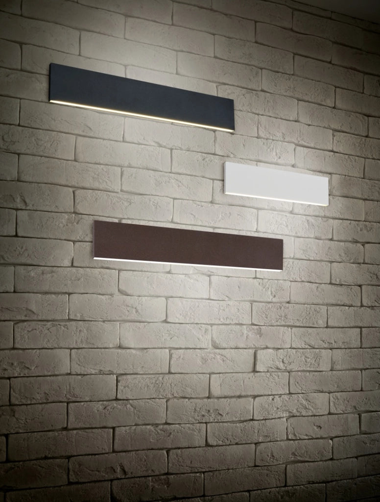 Applique LED bi-emissione, metallo, antracite, L 46 cm, Concha