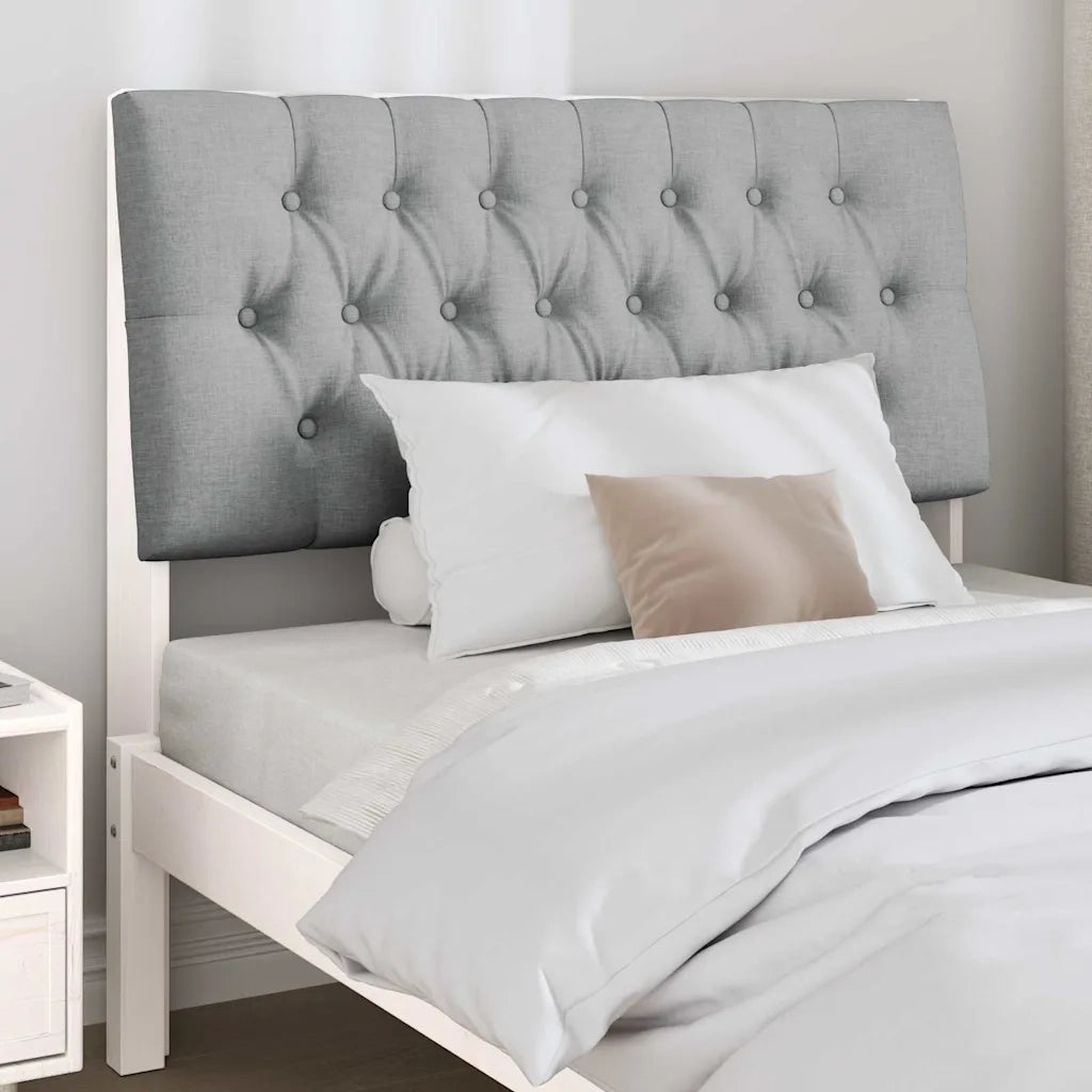 Testiera imbottita Grigio chiaro 100 cm Pino massello 879358