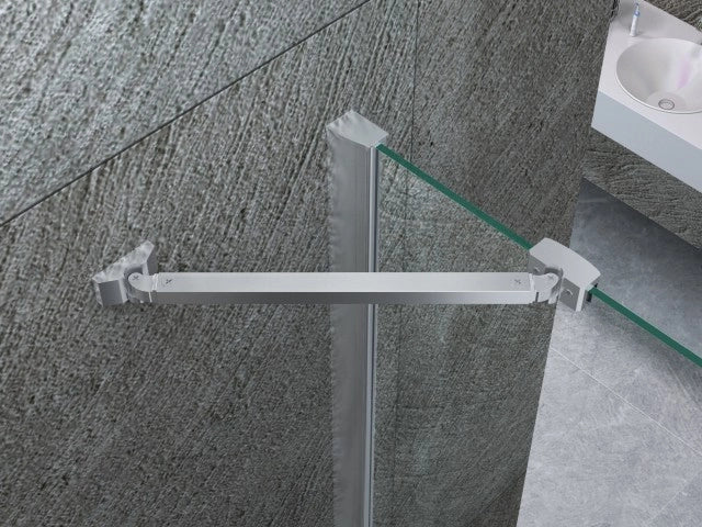 Porta doccia battente esterno cristallo 8mm trasparente h.195 Pura Trasparente 8mm,90 cm