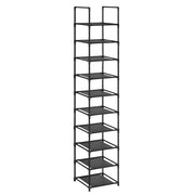 Scarpiera Valora Black Loft Style con 10 ripiani per corridoi e hall