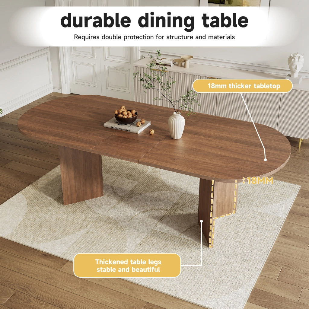 TAVOLO DA PRANZO ESTENSIBILE 180x90 cm Noce MDF
