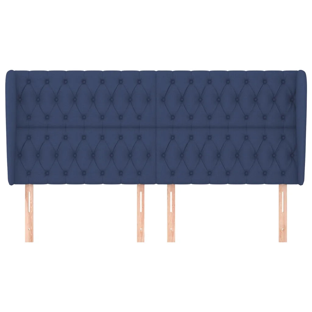 Testiera ad Orecchio Blu 203x23x118/128 cm in Tessuto 3118320