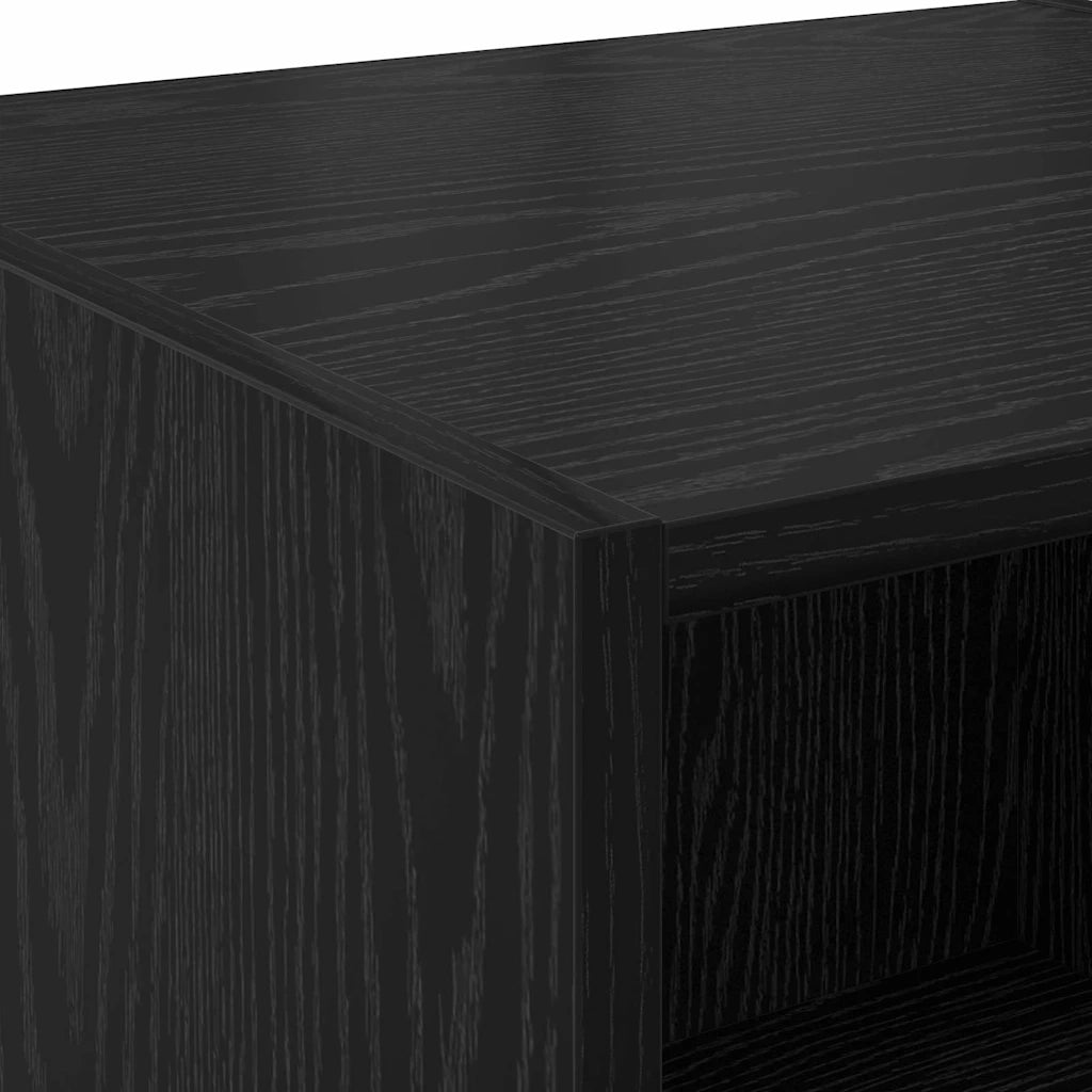 Credenza-Buffet-Armadio da cucina Rovere Nero 45 x 42,5 x 185 cm Legno multistrato