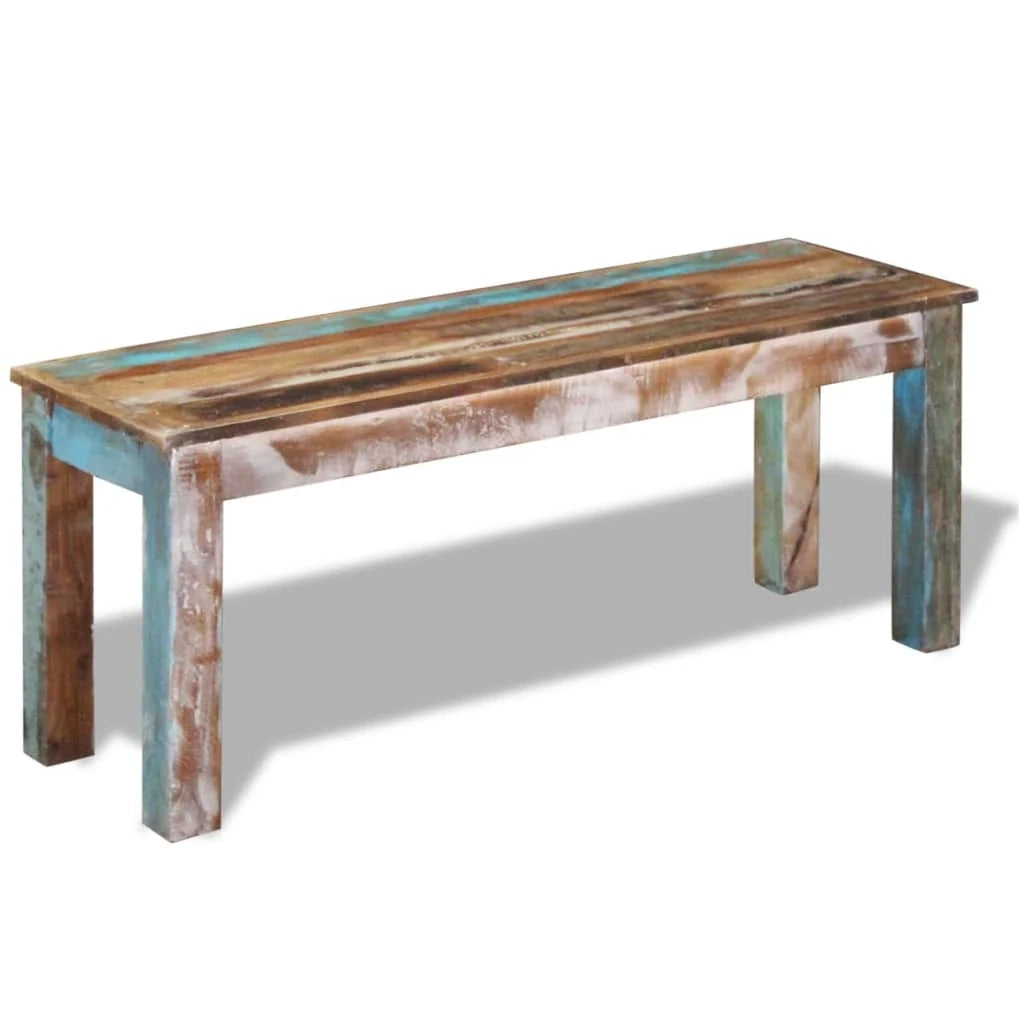 Panca 110 x 35 x 45 cm in legno massello di recupero 02_0011017