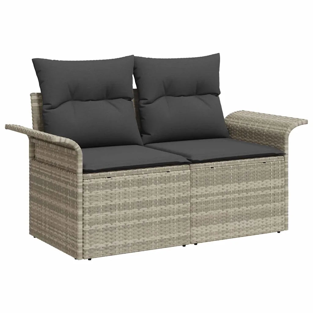 Set Divano da Giardino con cuscino 7 pcs Poly Rattan