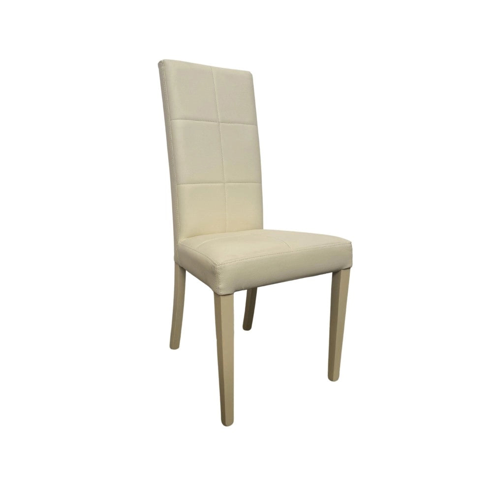 Set 2 sedie similpelle Giada colore beige