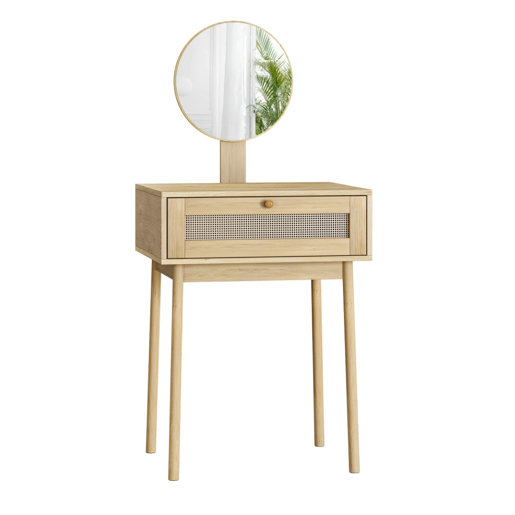 TOLETTA con specchio stile boho colore rovere