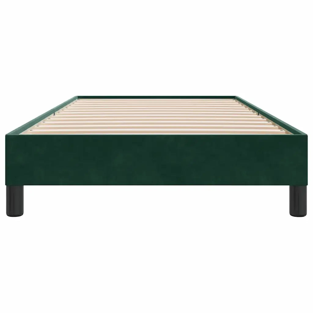 Giroletto senza Materasso-Struttura Letto Verde Scuro 90x220 cm in Velluto