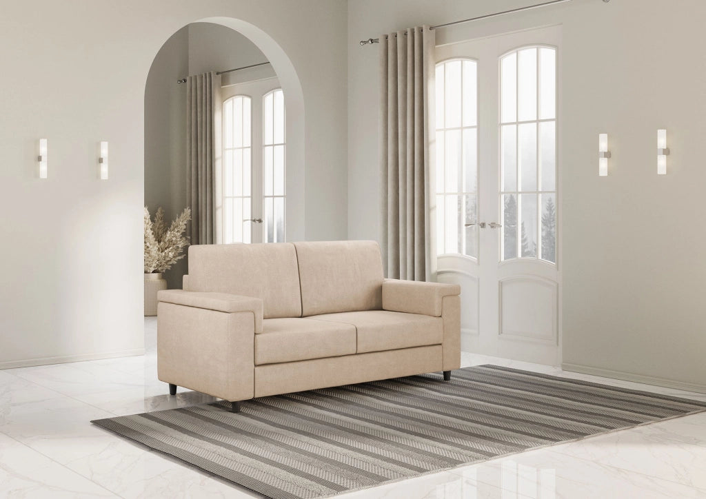 Divano 2 Posti 168x85x85 cm Marrak in Tessuto Beige
