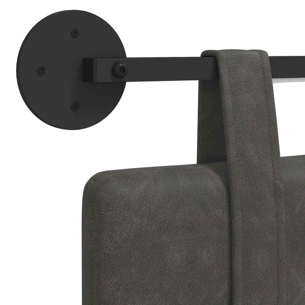 Testiera | Testata sospesa Con luce LED Nero PU Antico
