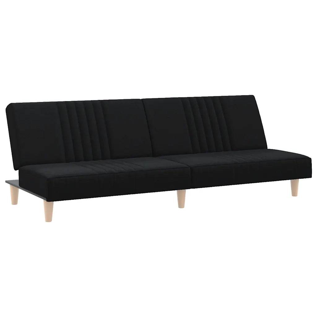 Divano Letto Nero in Tessuto 351883