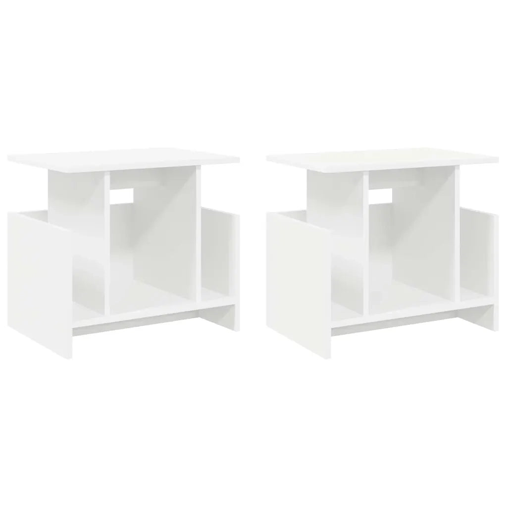 Supporto TV 2 pz-Credenza per TV-Mobile TV Bianco 50 x 35 x 45 cm Legno multistrato