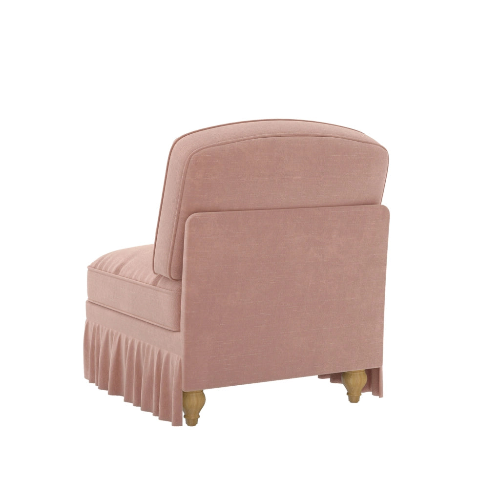 Divano in ciniglia rosa con cuscino