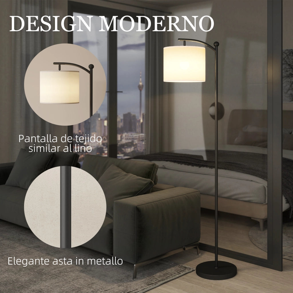 Lampada da Terra LED Dimmerabile con Telecomando ¨C Minimal ¨C Nero