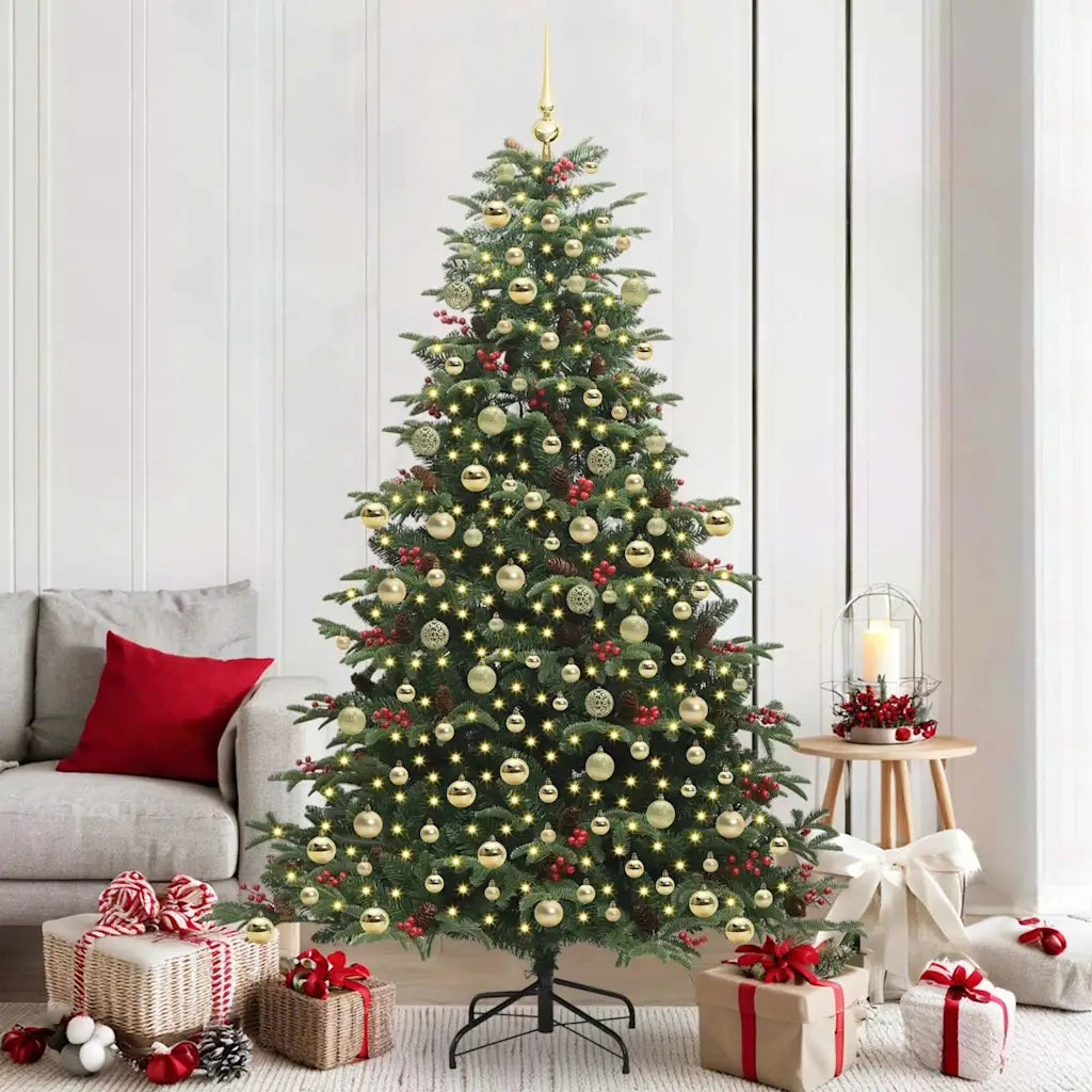Albero di Natale artificiale con 300 LED Verde 210 cm 3395563