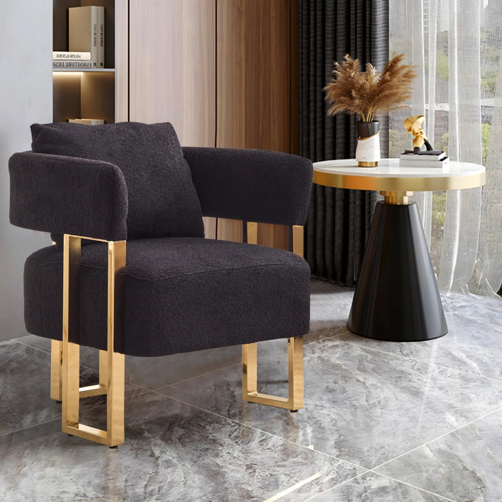 Poltrona relax 1 posto - in velluto - nera