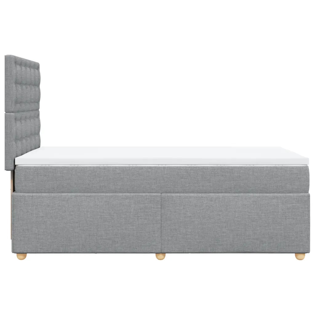Giroletto a Molle con Materasso Grigio Chiaro100x200 cm Tessuto 3293505