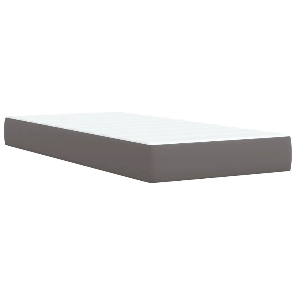 Giroletto a Molle con Materasso Grgio 90x200 cm in Similpelle 3286106