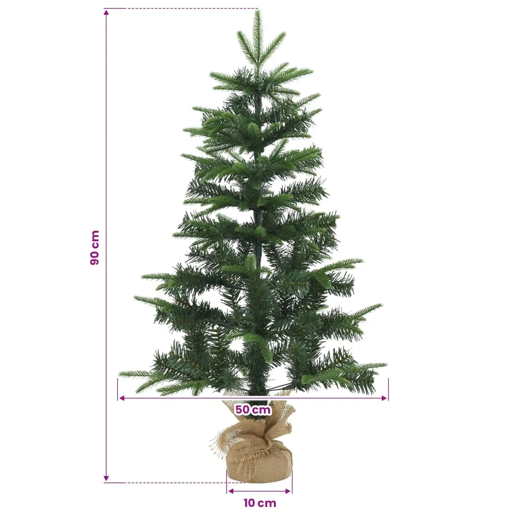 Albero di Natale Mini 90 cm PVC e PE Verde 42056944