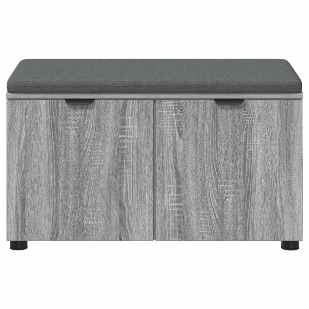Panca per ingresso con cuscino Sonoma grigia 80 x 38 x 46 cm