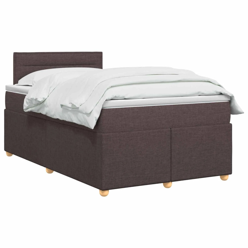 Letto box spring con materasso Marrone Scuro 120 x 200 cm 3450926