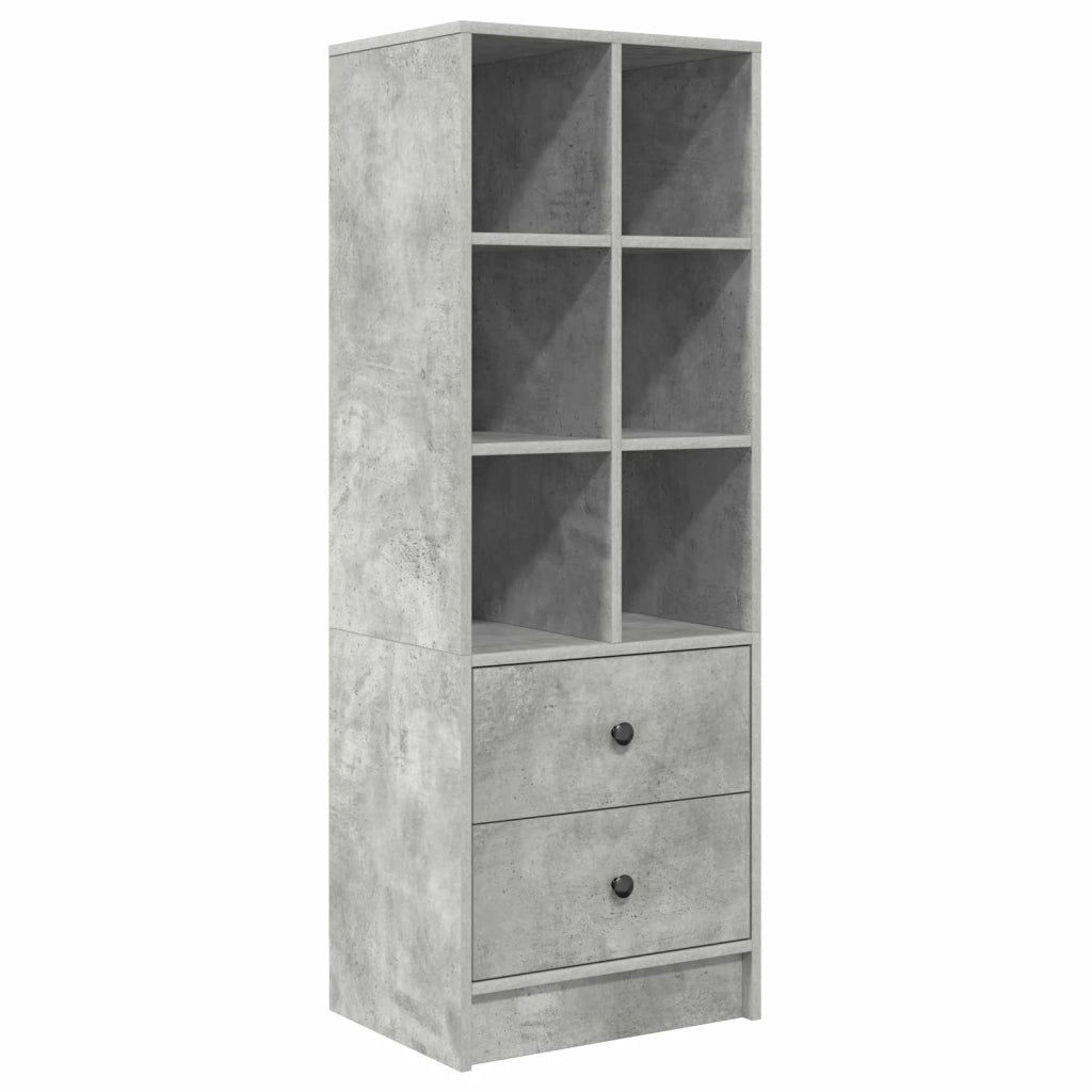 Credenza | Madia | Buffet da pranzo | Armadio da pranzo con cassetto Grigio cemento 45,5 x 34 x 127 cm