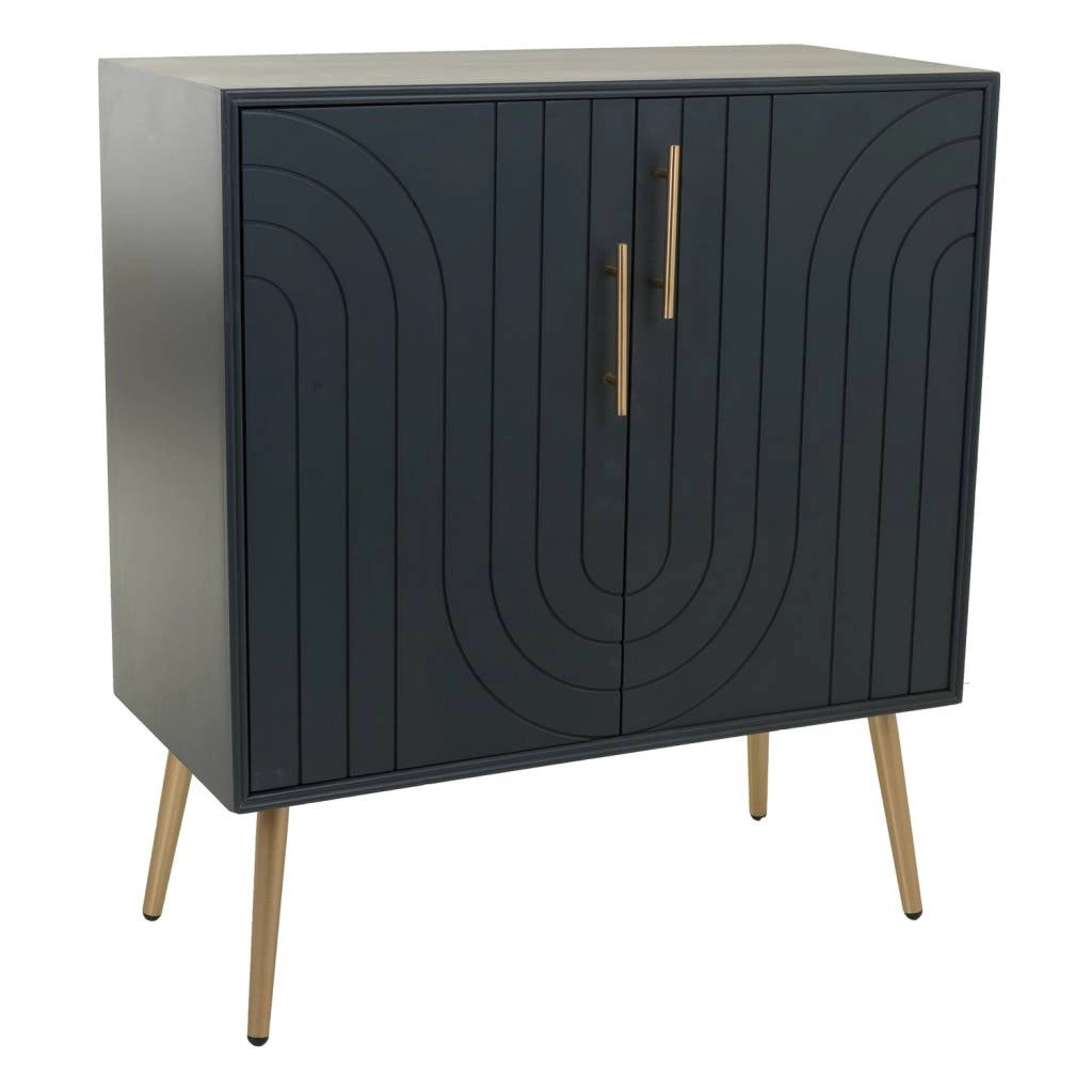 Mobile da ingresso in legno e metallo 75x37x84,5