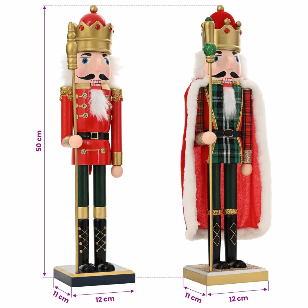Schiaccianoci di Natale TURKU 2 pz Rosso e Nero 50 cm 42050872