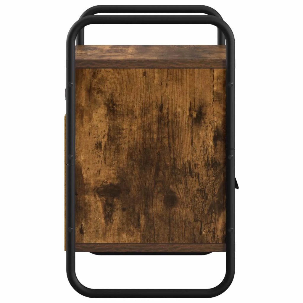 Mobiletto da Letto Appeso 2 pz Rovere Fumo 40 x 30 x 50 cm 8013559