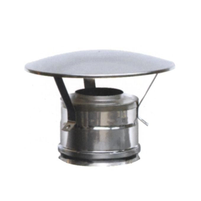 MARAL TERMINALE PARAPIOGGIA INOX 15-20 DOPPIA PARETE AISI 316L-V2 INTERNO AISI 304 ESTERNO LANA DI ROCCIA 25 MM colore Acciaio