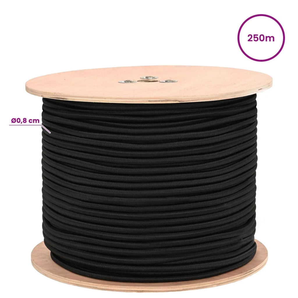 Corde Bungee 8 mm Nero PP e gomma 42047633