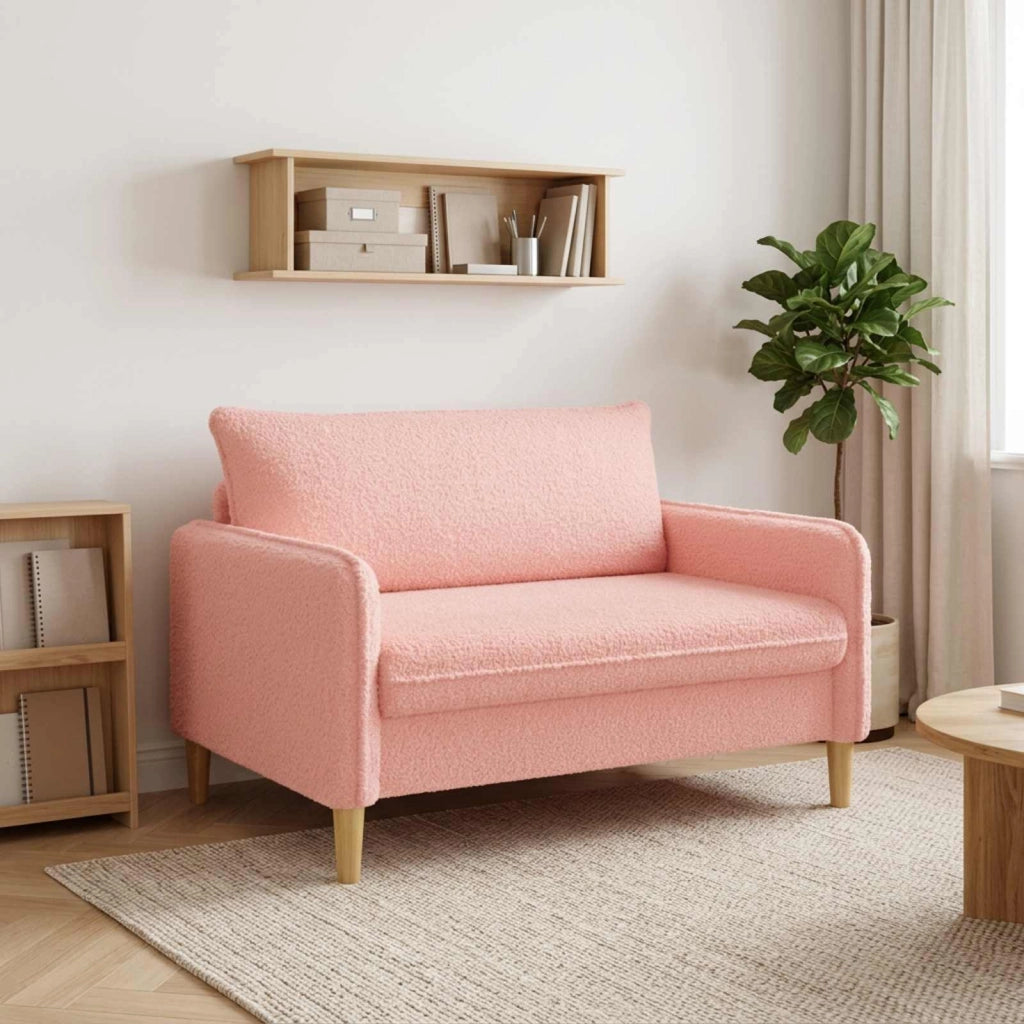 Poltrona XXL Rosa Bouclé 42043564