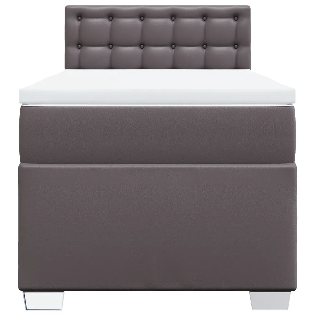 Giroletto a Molle con Materasso Grgio 90x200 cm in Similpelle 3286106