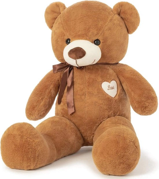 Gigante orsetto di peluche - Giocattolo morbido, ideale come regalo per ogni occasione (80 cm, marrone)