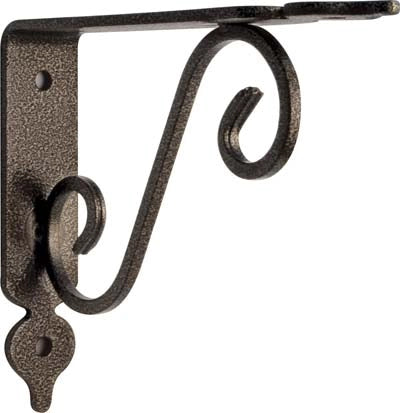 REGGIMENSOLA TOSCANIA BOLIS - ACCIAIO VERNICIATO NERO/RAME MM 230X180- 2 pezzi