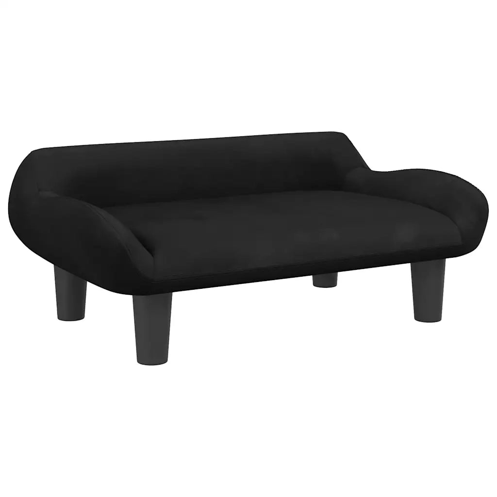 Lettino per Cani Nero 70x40x24 cm in Velluto 171955