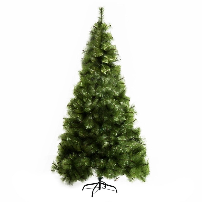 Albero di Natale Artificiale in Metallo 90 x 210 cm con 505 Punte Verde per Interni