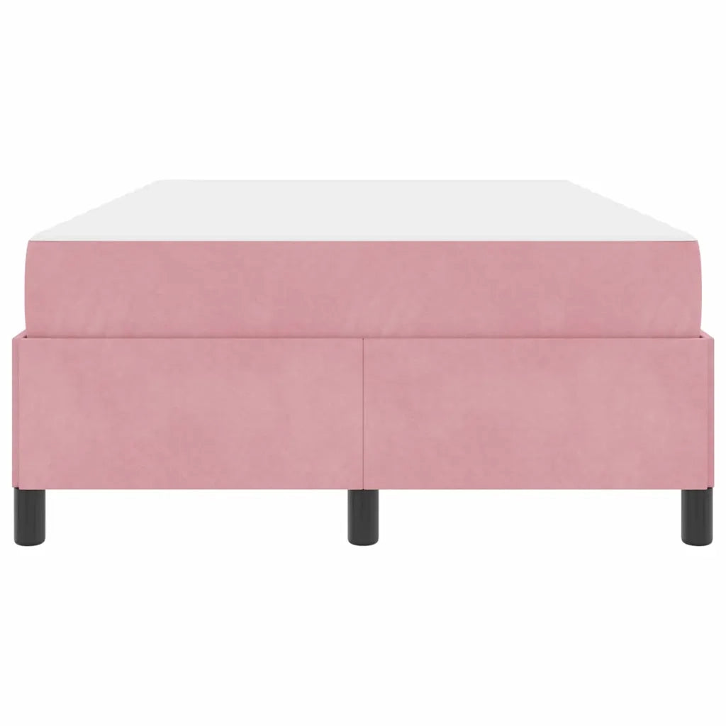 Struttura del letto con materasso Rosa 120 x 190 cm Tessuto